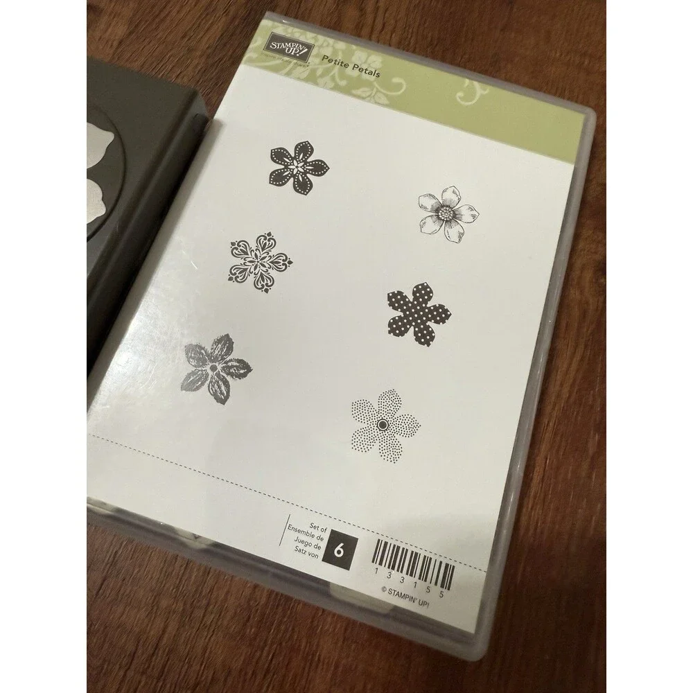 Stampin Up Petite Petals Stamps Stylish Stems Thinlits And Flower Punch Bundle